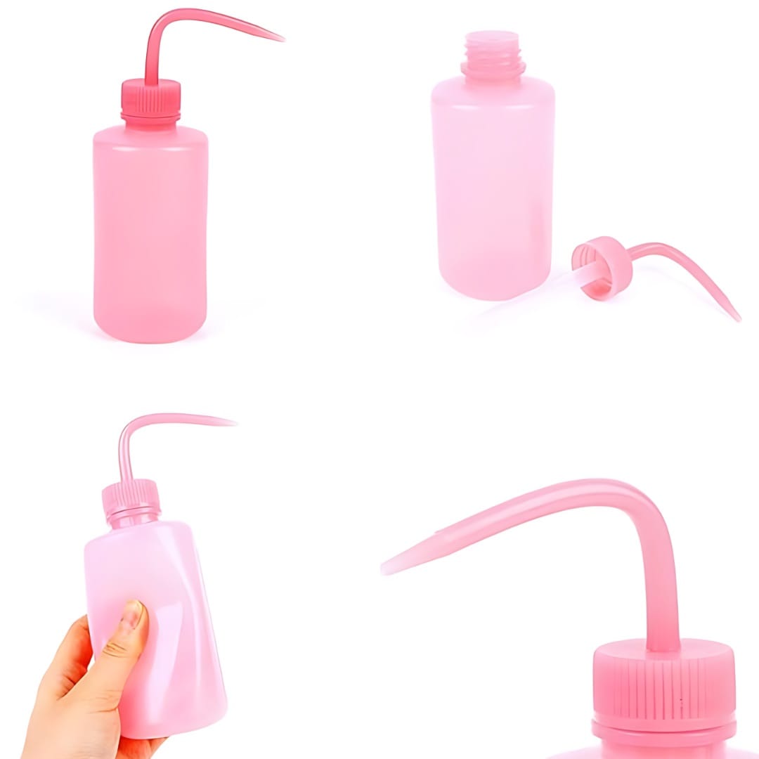 2 Squeeze Wash Bottles 150ml Pink